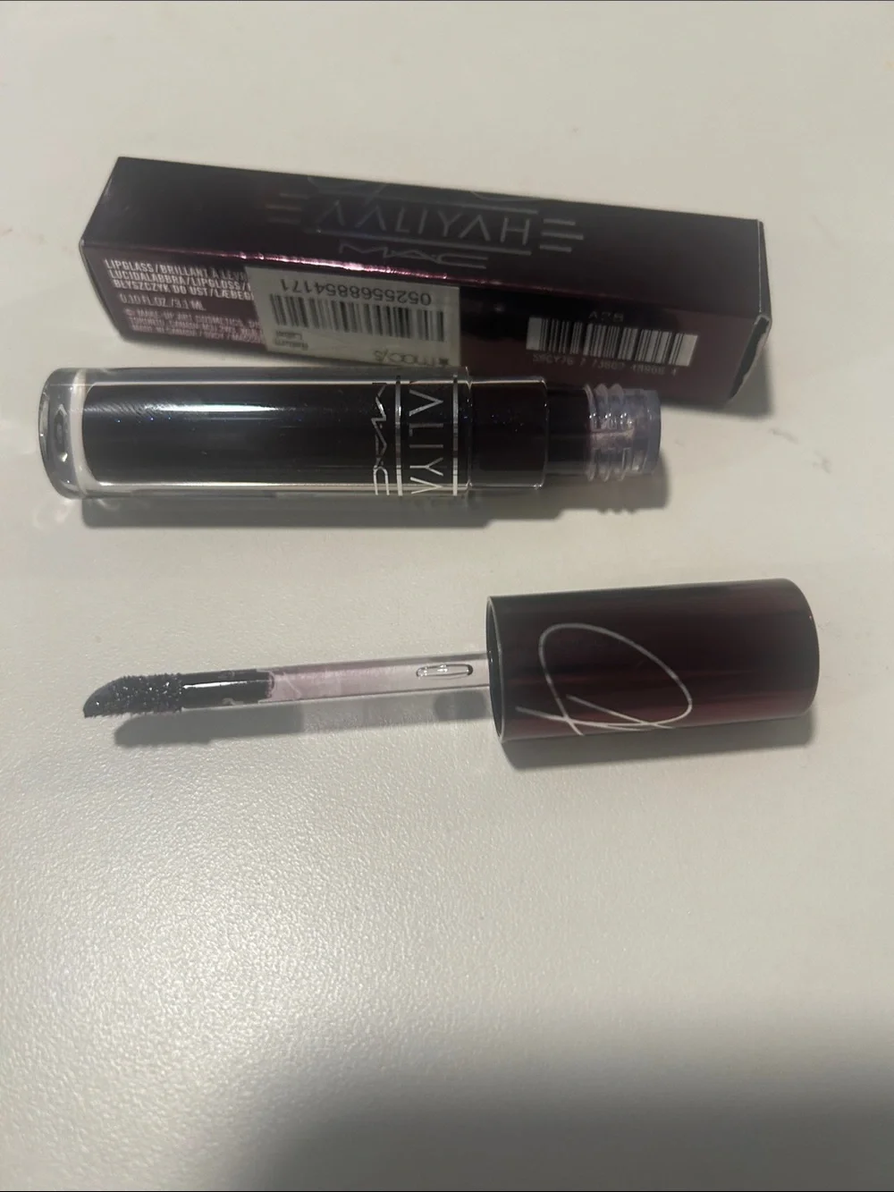 *REASONABLE OFFERS* MAC Cosmetics AALIYAH Lipglass Gloss - Deep Plum Black Shine